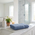 Navy Blue Chevron Turkish Cotton 27" X 54" Bath Towel