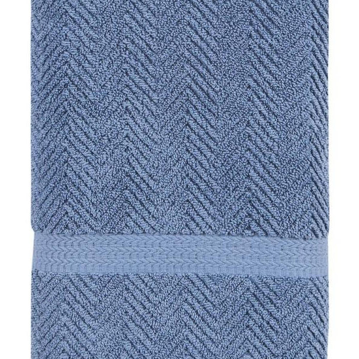 Navy Blue Chevron Turkish Cotton 27" X 54" Bath Towel