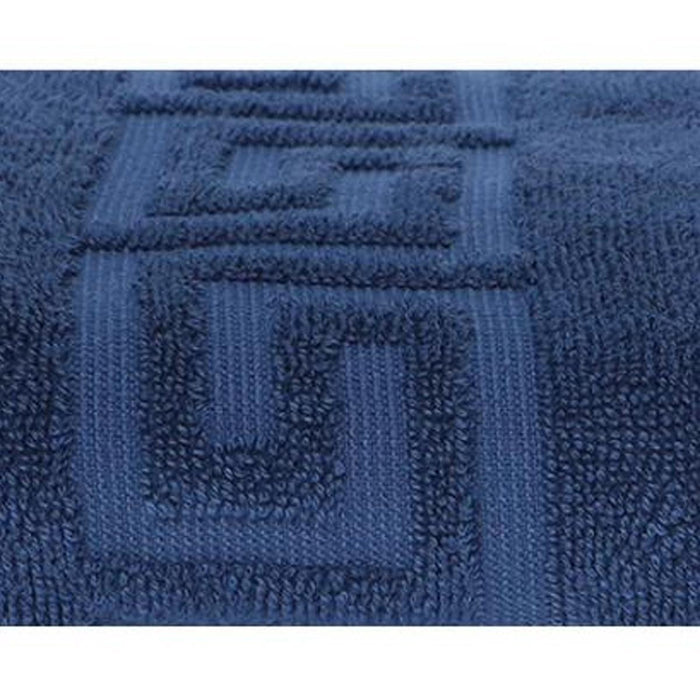 Navy Blue Greek Key Turkish Cotton 27" X 54" Bath Towel