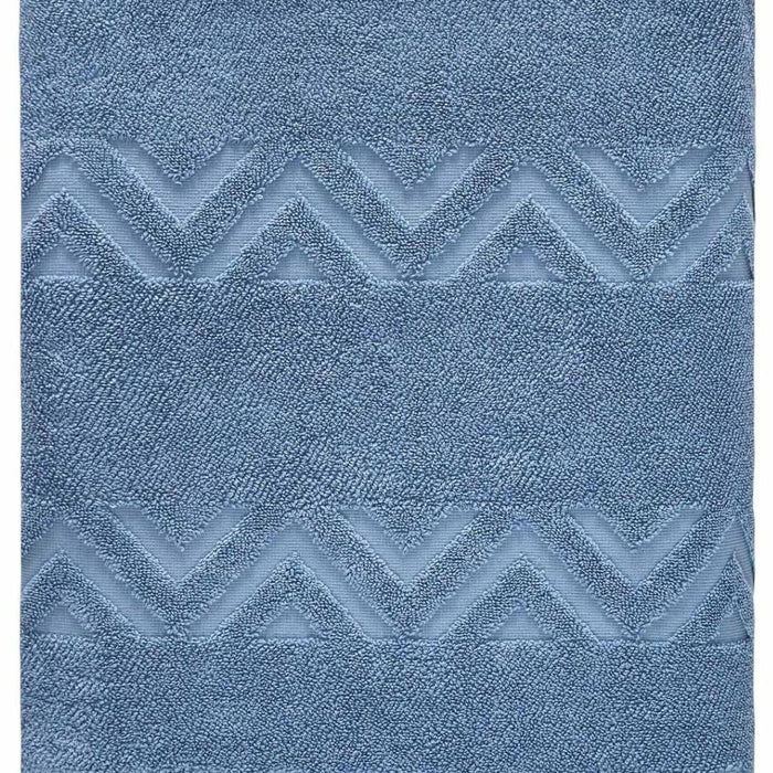 Navy Blue Jacquard Turkish Cotton 27" X 54" Chevron Bath Towel