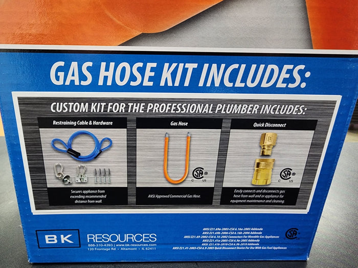 New 3/4" X 60" Gas Hose Connector Kit 2 - Falcon Restaurant Supply - 4