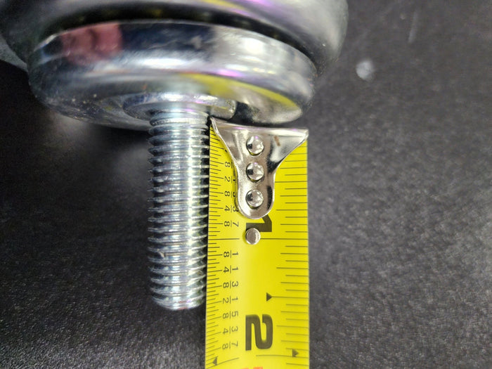 New 4" Swivel Threaded Stem Caster Wheel with Brake - 1/2" - 13 x 1 1/2" Stem, 240 lb. Capacity - Falcon Restaurant Supply - 4