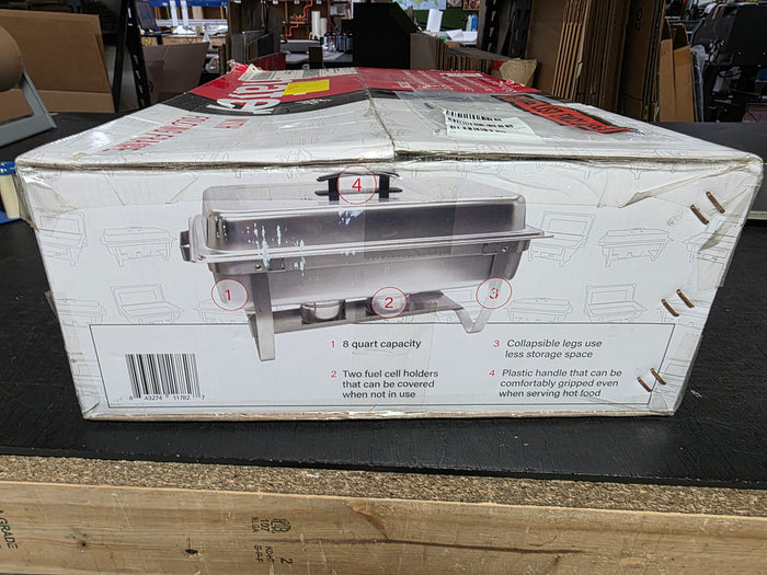 New ABC CEC-FOLD Full Size 8 Qt. Stainless Steel Economy Chafer Set - TH5