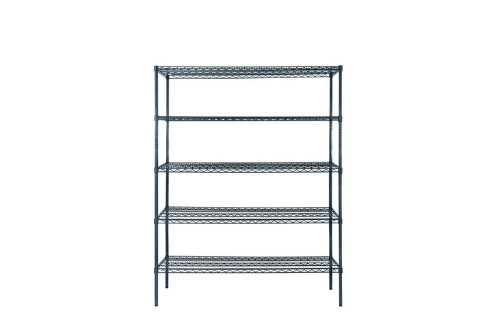 New Atosa MWSSE182486 5 - Shelf Epoxy Shelving Unit w/ 86" Posts (18"x24") - Slate Gray - Falcon Restaurant Supply - 1