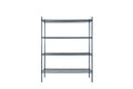 New Atosa MWSSE187274 4 - Shelf Epoxy Shelving Unit w/ 74" Posts (18"x72") - Slate Gray - Falcon Restaurant Supply - 1
