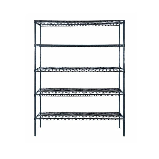 New Atosa MWSSE242486 5 - Shelf Epoxy Shelving Unit w/ 86" Posts (24"x24") - Slate Gray - Falcon Restaurant Supply - 1