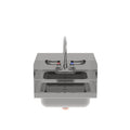 New Atosa SH17SD 17" Stainless Hand Sink w/ Side Splashes, Wrist Blade Handle & 8" Backsplash