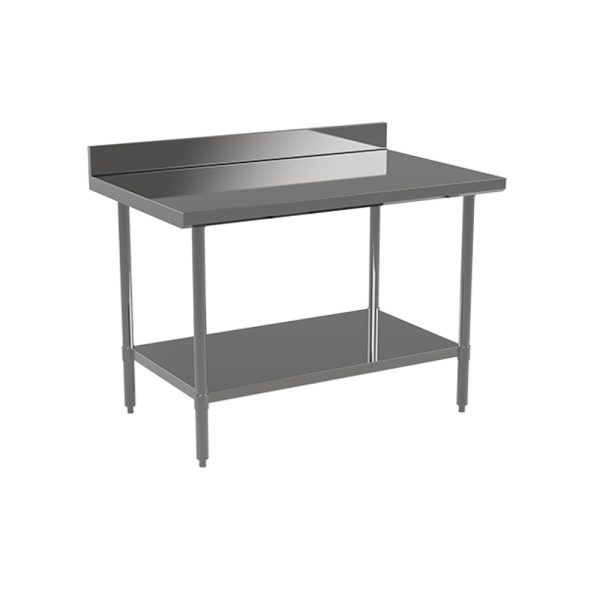 New Atosa ST2448ECB4 48" x 24" Stainless Steel Work Table with 4" Backsplash