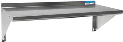 New BK Resources BKWSE - 1624 16" X 24" Stainless Steel T - 430 18 Ga Wall Shelf - Falcon Restaurant Supply - 1