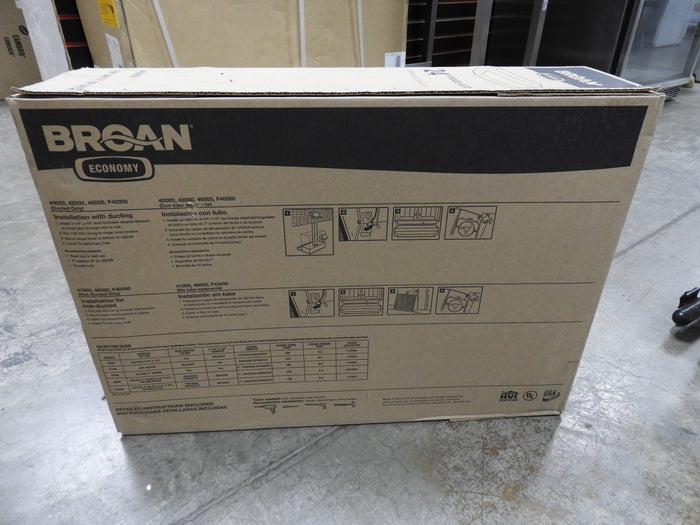 New Broan 412401 24" Residential Oven Range Stove Hood under Cabinet Non - Ducted White 120V - Falcon Restaurant Supply - 1
