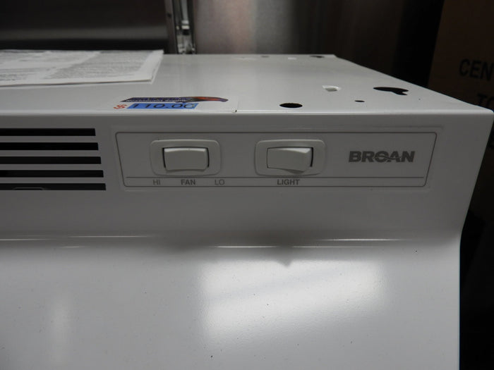 New Broan 412401 24" Residential Oven Range Stove Hood under Cabinet Non - Ducted White 120V - Falcon Restaurant Supply - 6