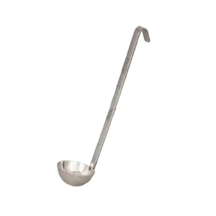 New Browne CONVENTIONAL Ladle, Two - Piece, 8oz/236ml, 12.8"/32.50cm, Heavy gauge, Stainless - Falcon Restaurant Supply - 1
