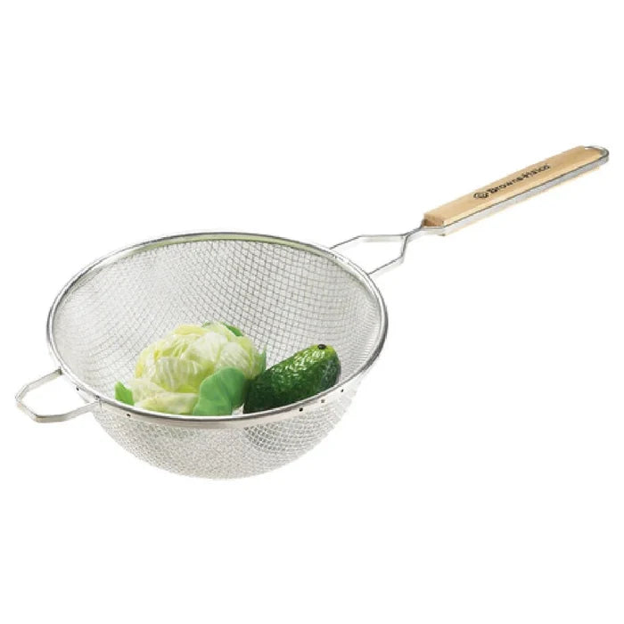 New Browne Double - Mesh Strainer - Fine (8" bowl) (8098) - Falcon Restaurant Supply - 1