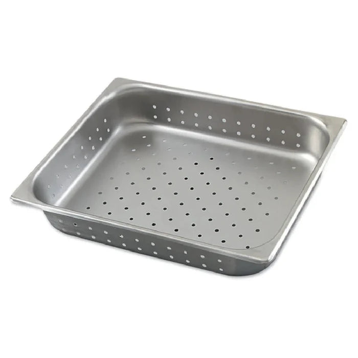 New Browne Half - Size Anti - Jam Perforated Steam Table Pan 6" Deep, 22 gauge NSF (21216) - Falcon Restaurant Supply - 1