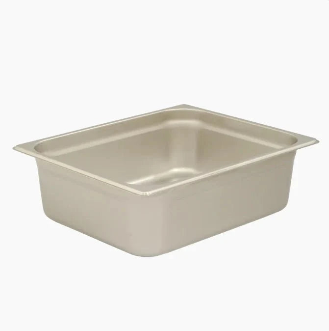 New Browne Steam Pan, Anti - Jam, 1/2 Size, HW, Deep - 4"/10cm, 7qt/6.6L, 22 gauge, Stainless - Falcon Restaurant Supply - 1