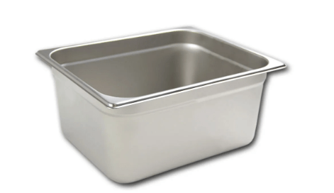 New Browne Steam Pan, Anti - Jam, 1/2 Size, HW, Deep - 6"/15.2cm, 22 gauge, Stainless - Falcon Restaurant Supply - 1