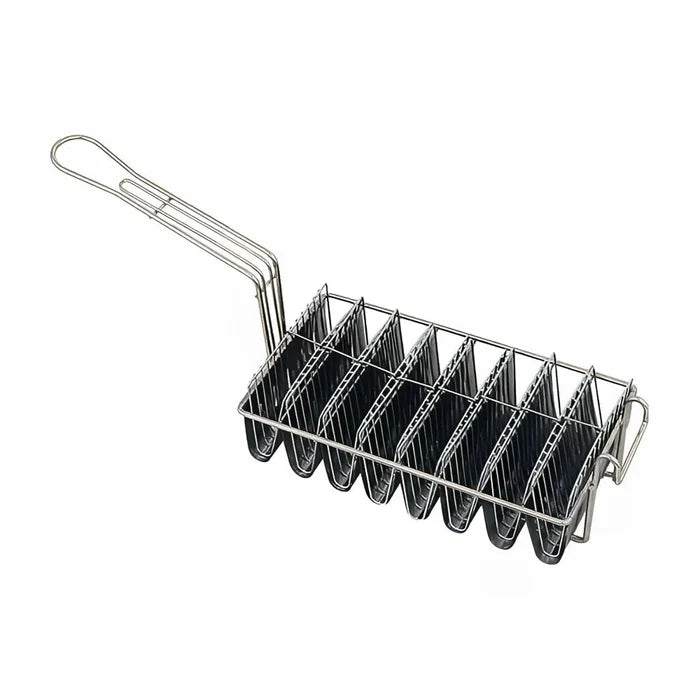 New Browne Taco Basket, Hold 8 Shells, 12x6.5x3"/30.5x16.5x7.6cm (79218) - Falcon Restaurant Supply - 1