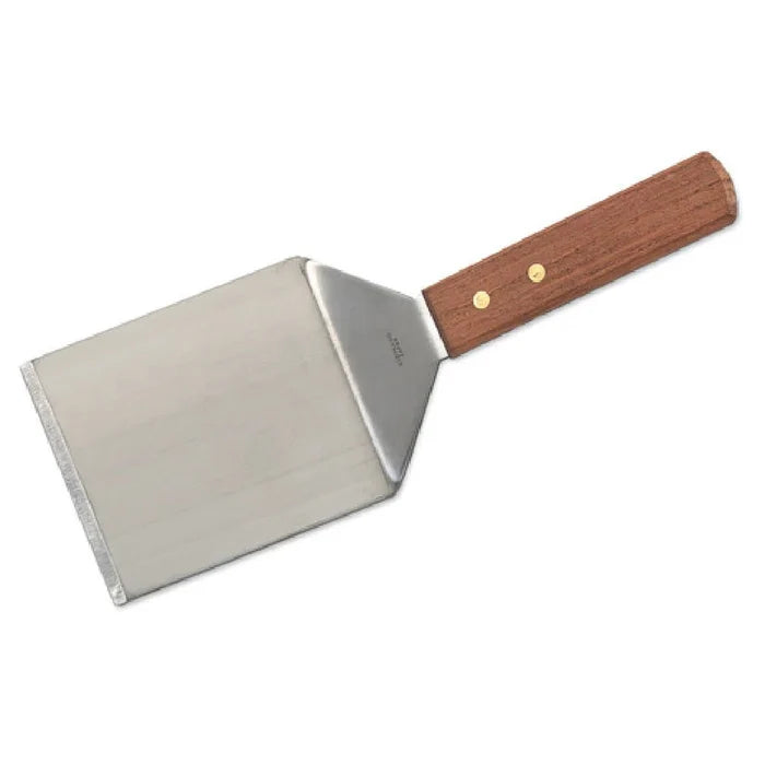 New Browne Turner, Solid, Stiff, Wood Handle, L - 13"/33cm, Blade - 5x6"/12.7x15.2cm Stainless - Falcon Restaurant Supply - 1