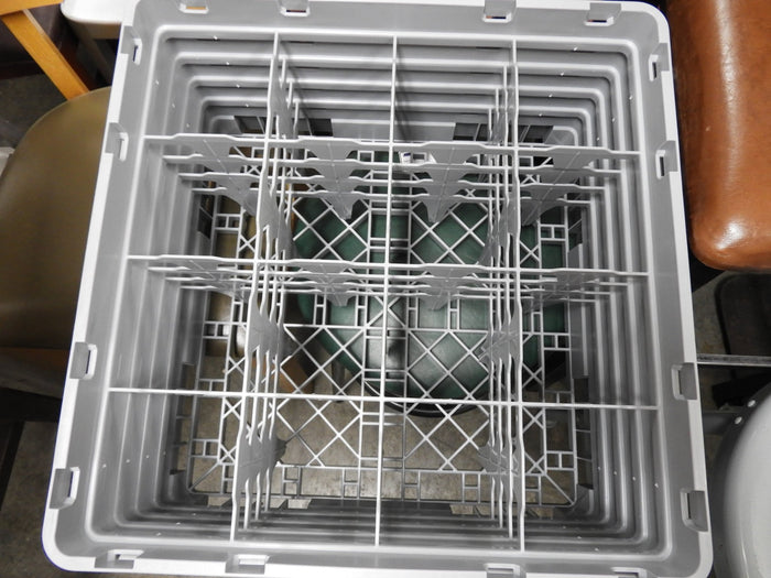 New Cambro 16S800151 Camrack Soft Gray 16 Compartment Glass Washing Rack - Falcon Restaurant Supply - 1