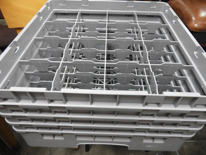 New Cambro 16S800151 Camrack Soft Gray 16 Compartment Glass Washing Rack - Falcon Restaurant Supply - 4
