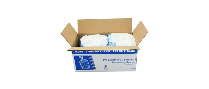 New Case Merfin Mates Pre - Moistened Hand Wipes for Center Pull Dispenser 2 Rolls - Falcon Restaurant Supply - 5