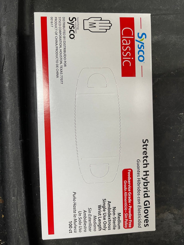 New Gloves, Sysco, Classic Vinyl - Medium - 100/box - Falcon Restaurant Supply - 1