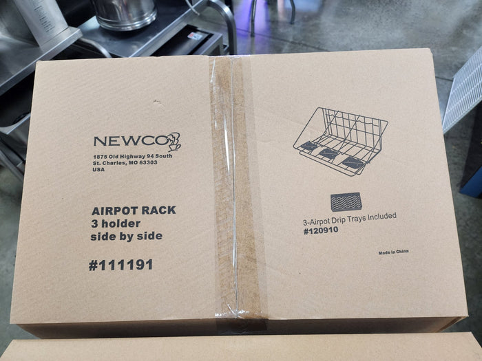 New Newco 111191 Airpot Black 3 Caddy Side by Side - Falcon Restaurant Supply - 1