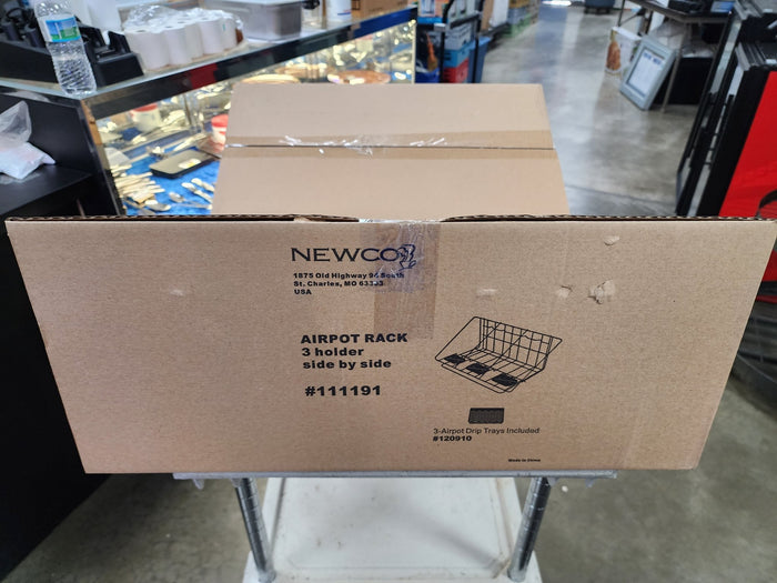 New Newco 111191 Airpot Black 3 Caddy Side by Side - Falcon Restaurant Supply - 2