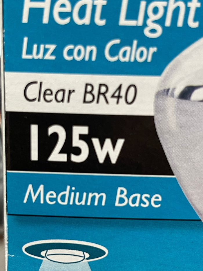 New Philips BR40 Clear Heat Light 125W Medium Base. - Falcon Restaurant Supply - 4