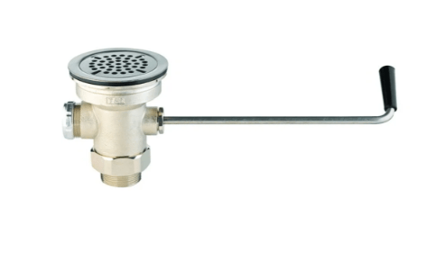 New T&S B - 3942 Twist Waste Valve, 3" Sink Opening, 2" Drain Outlet - Falcon Restaurant Supply - 1