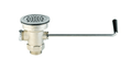 New T&S B - 3942 Twist Waste Valve, 3" Sink Opening, 2" Drain Outlet - Falcon Restaurant Supply - 1