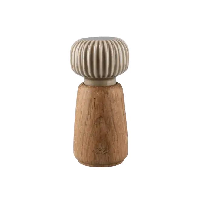 Oak & Ceramic Spice Grinder - Kähler - Hammershøi - 5.7"