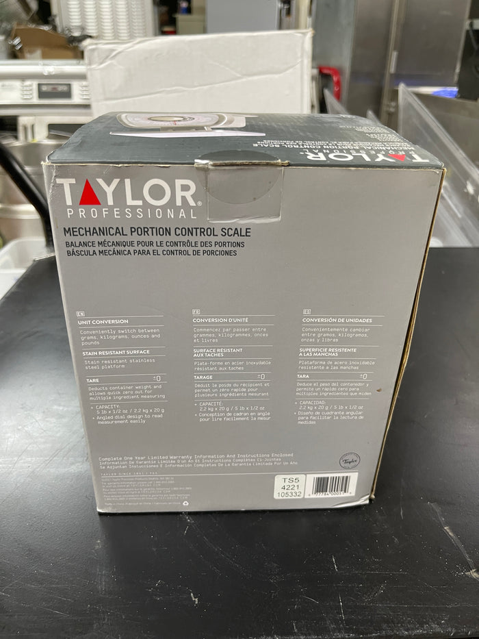 Old Stock Taylor TS5 5 lb. Mechanical Portion Control Scale - TH2