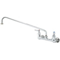 New T&S B - 0230 Wall Mounted Pantry Faucet with 8" Adjustable Centers, 18" Swing Nozzle - Falcon Restaurant Supply - 1