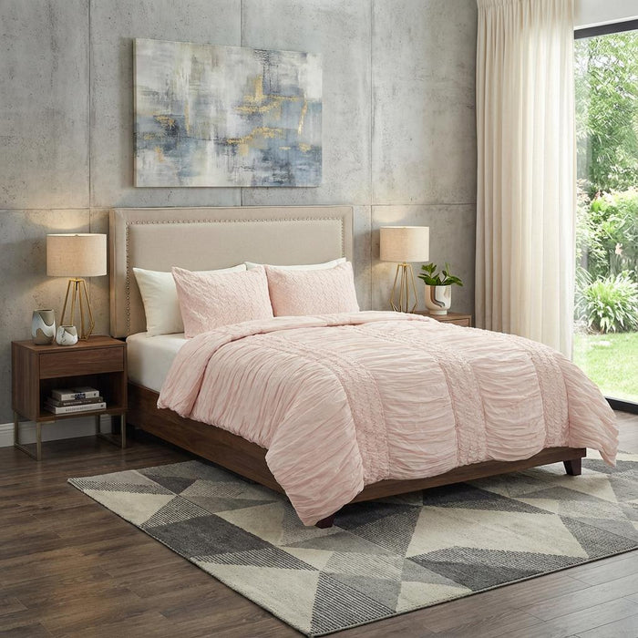 Pink Geometric King Quilt