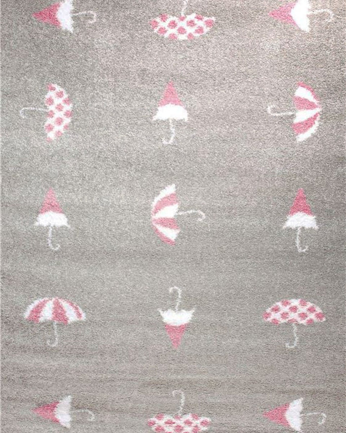 Παιδική Φριζέ Μοκέτα με το Μέτρο Pink Umbrellas