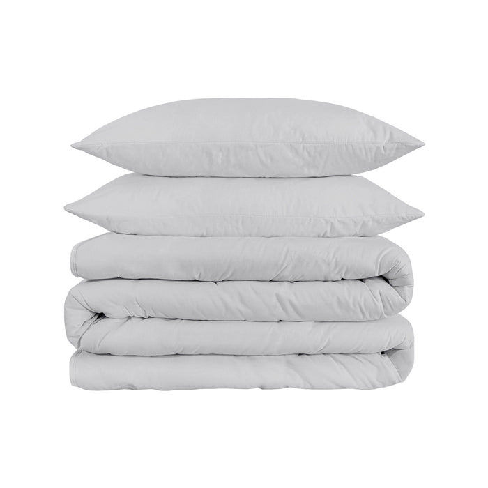 Platinum King Cotton Washable Duvet Cover Set