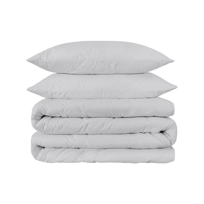 Platinum King Cotton Washable Duvet Cover Set