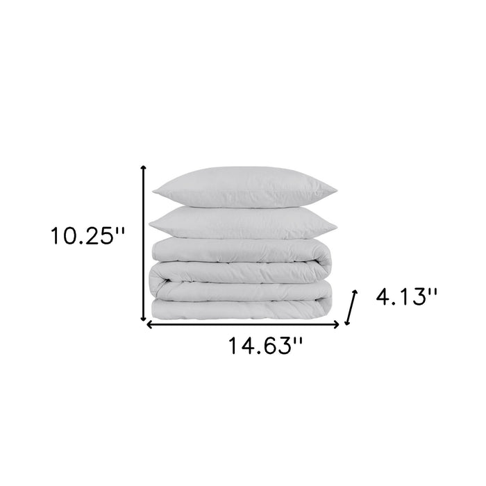 Platinum King Cotton Washable Duvet Cover Set
