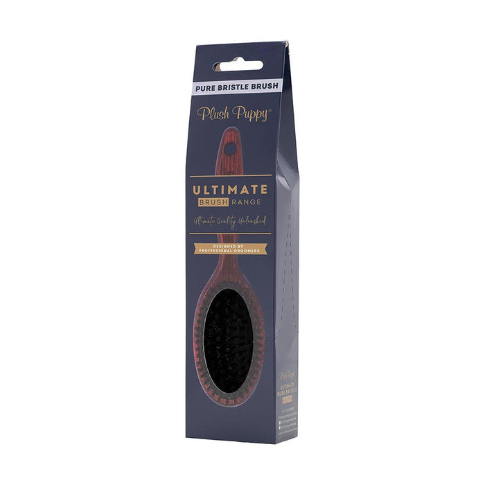 Plush Puppy Ultimate Pure Bristle Brush box, angled side view