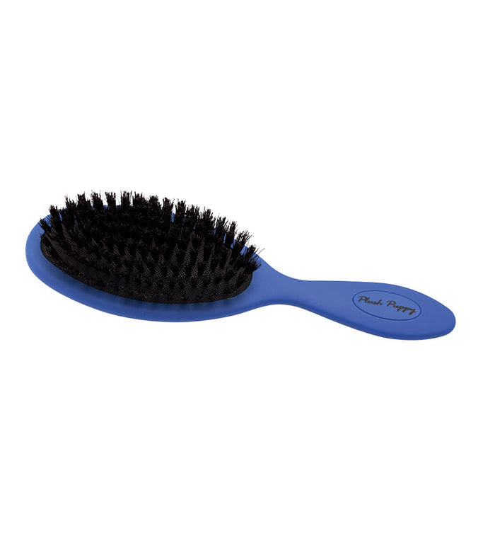 Blue Plush Puppy pure bristle brush with oval head