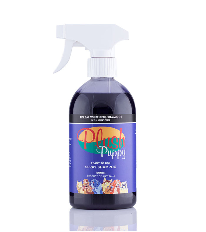 Plush Puppy Herbal Whitening Shampoo with Ginseng ready-to-use spray bottle, 500ml