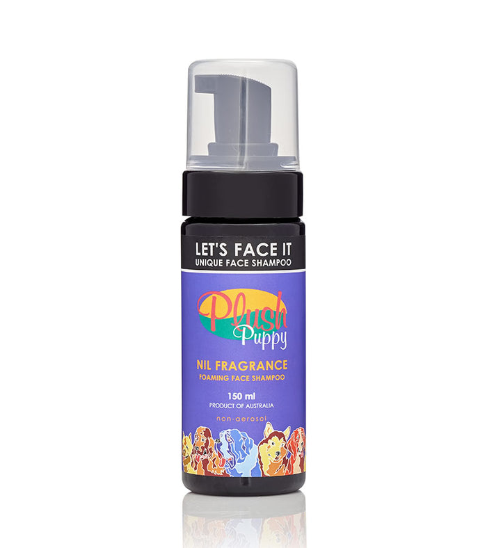 Plush Puppy Let's Face It foaming face shampoo pump bottle, 150ml