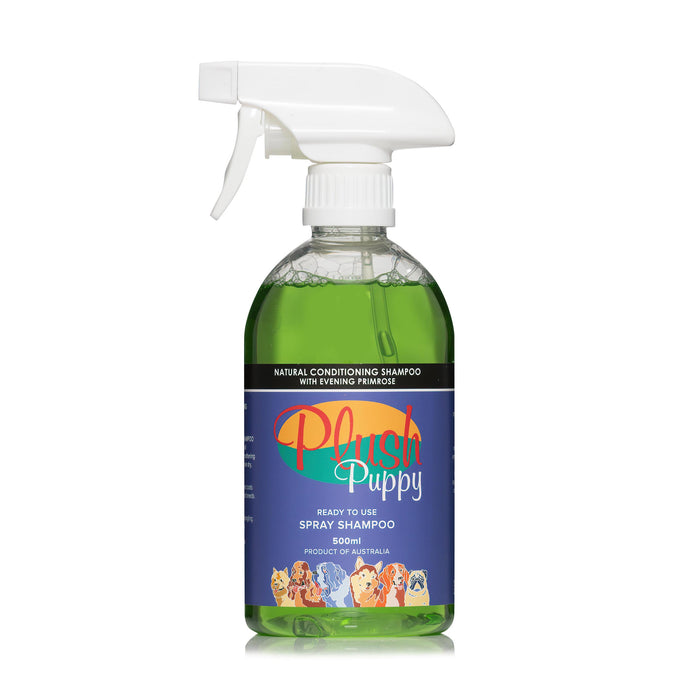 Plush Puppy Natural Conditioning Shampoo with Evening Primrose spray bottle, 500ml