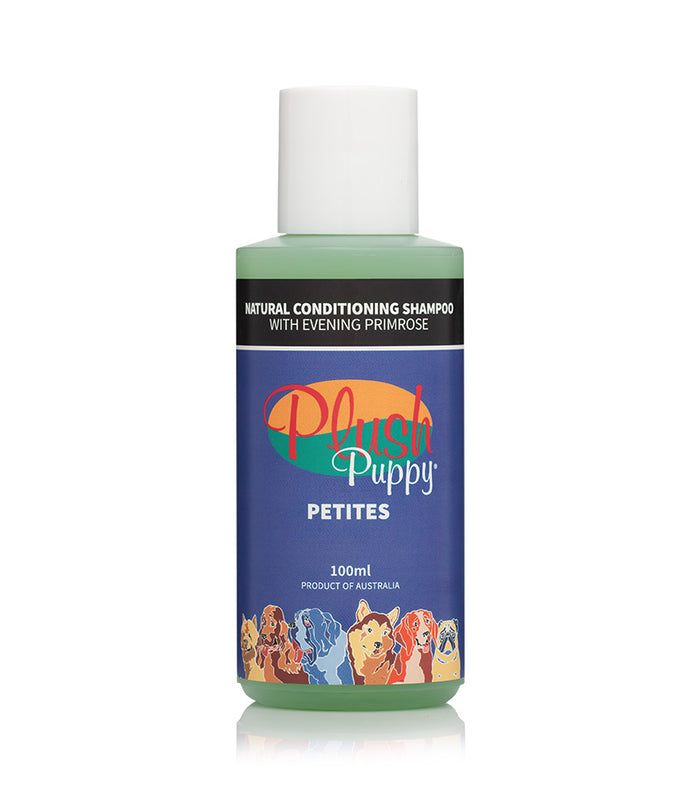 Plush Puppy Natural Conditioning Shampoo with Evening Primrose Petites bottle, 100ml