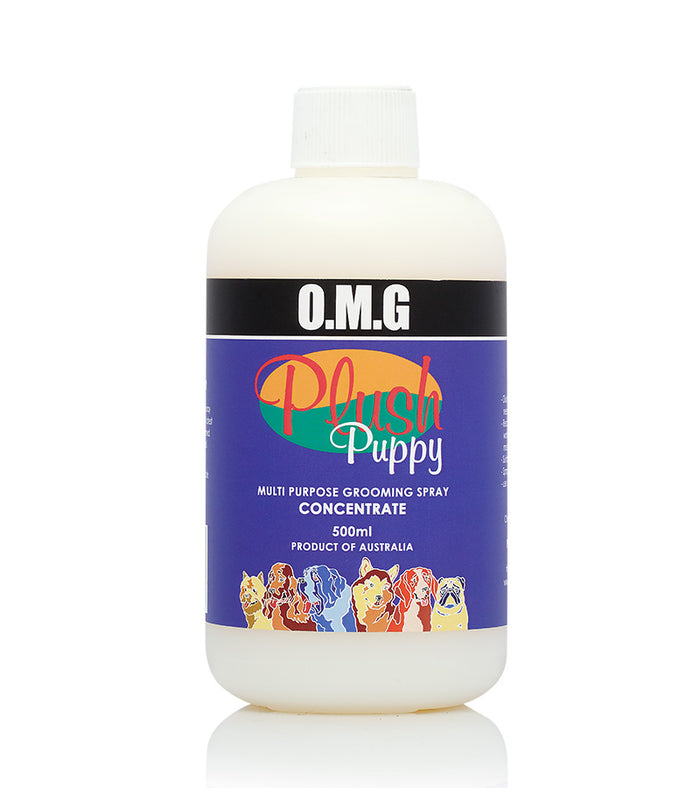 Plush Puppy O.M.G Multi Purpose Grooming Spray Concentrate bottle, 500ml