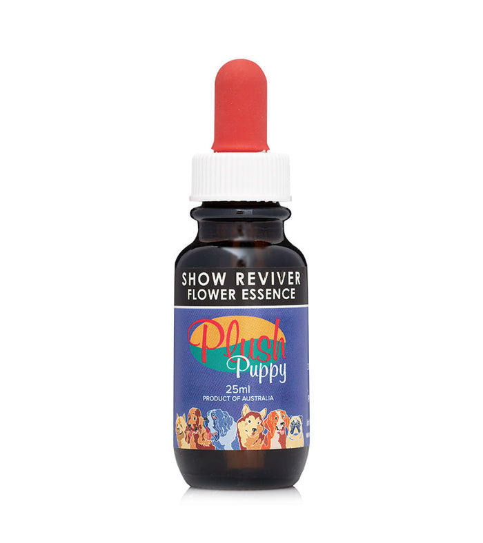 Plush Puppy Show Reviver Flower Essence amber dropper bottle, 25ml