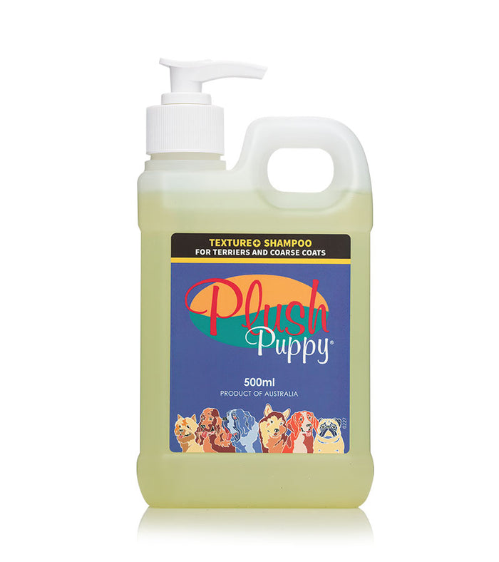 Plush Puppy Texture+ Shampoo pump bottle for terriers and coarse coats, 500ml
