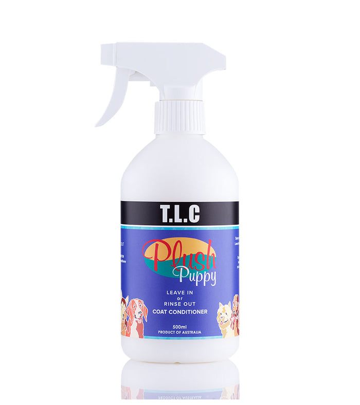 Plush Puppy T.L.C Leave In or Rinse Out Coat Conditioner spray bottle, 500ml