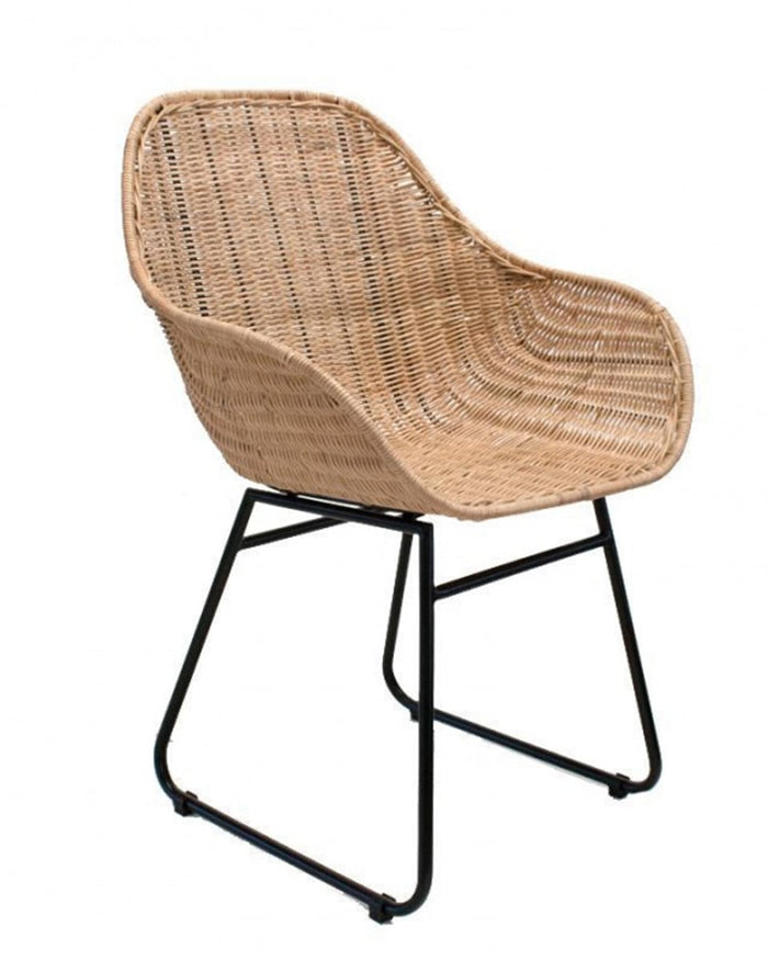 Πολυθρόνα από Φυσικό Rattan Londres 64x54.5x88.5cm
